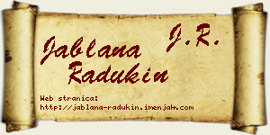 Jablana Radukin vizit kartica
